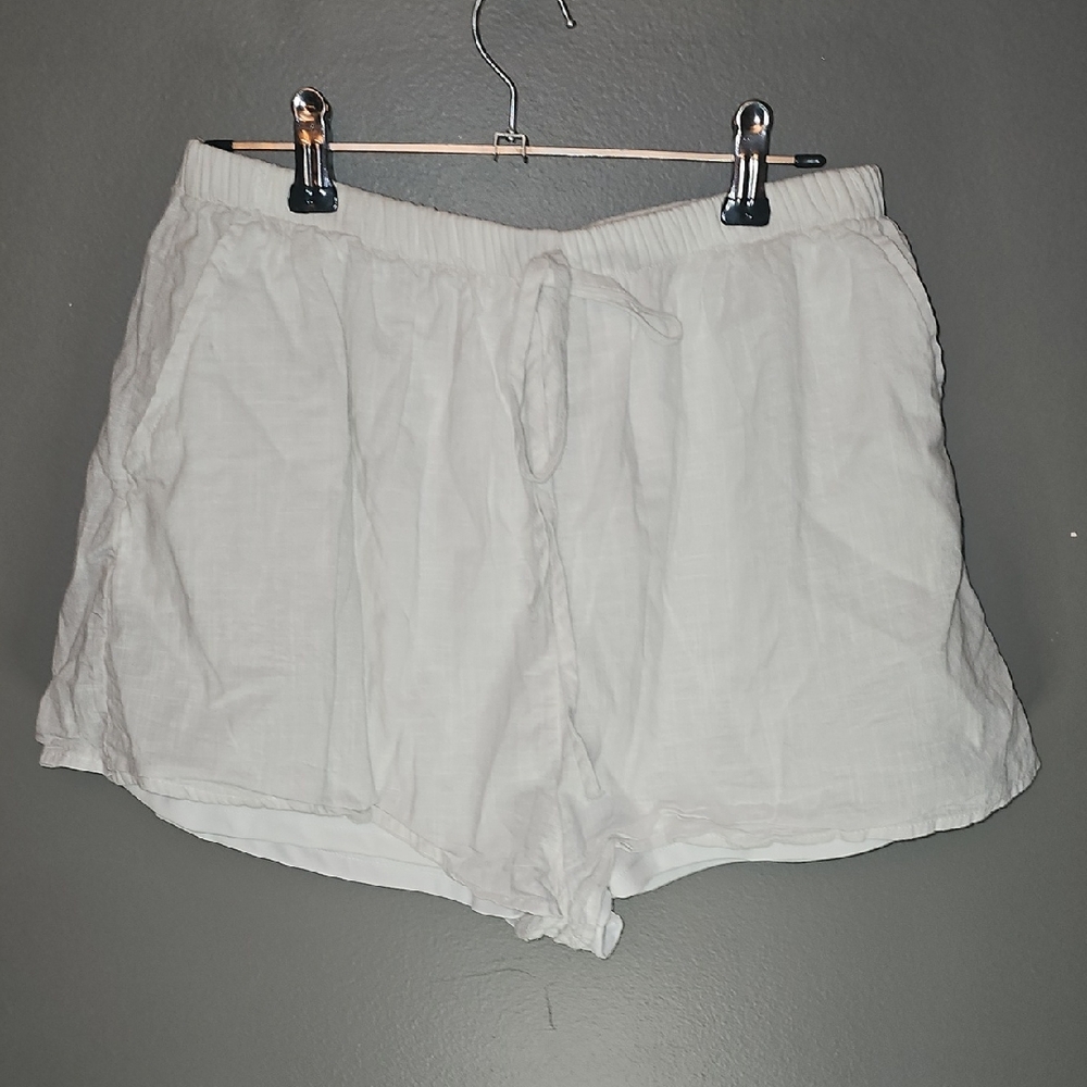 Women's White Casual Shorts 100% Cotton